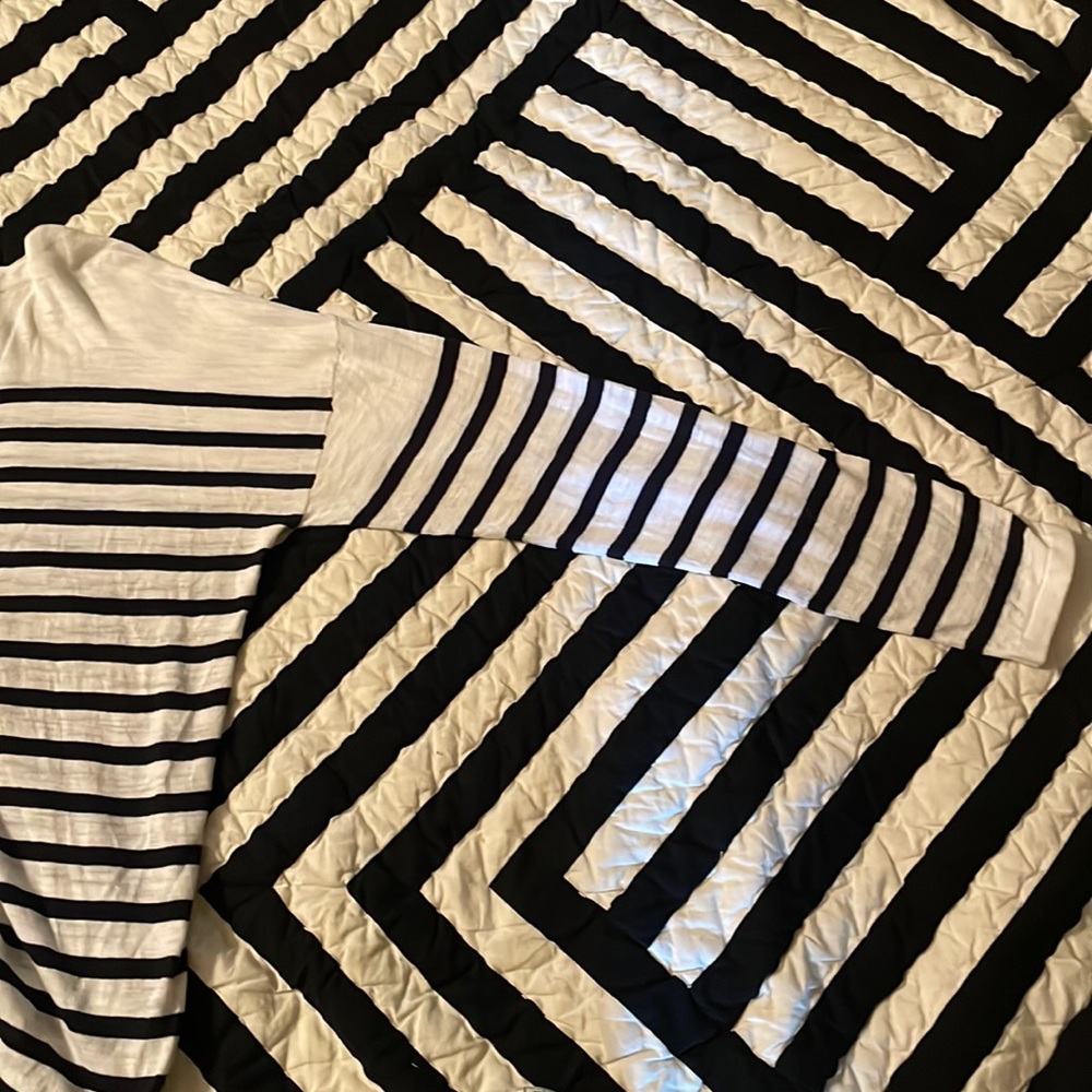 Lightweight Drop Shoulder Striped 360 Sweater Siz… - image 8